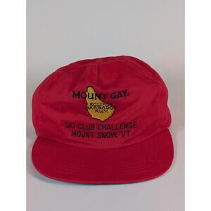 Vintage Mount Gay Barbados Rum Ski Club Challenge Hat Mount Snow VT Snapback Cap